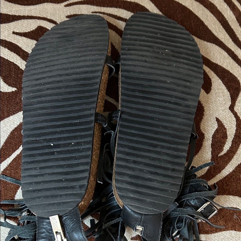 Loeffler Randall Black Fringe Sandals - Picture 7 of 7